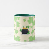 Shamrocks, leprechauns & Pot of Gold Mug マグカップ (中央)