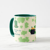Shamrocks, leprechauns & Pot of Gold Mug マグカップ (正面左)