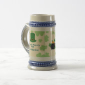 Shamrocks, leprechauns & Pot of Gold Stein ビールジョッキ (正面左)