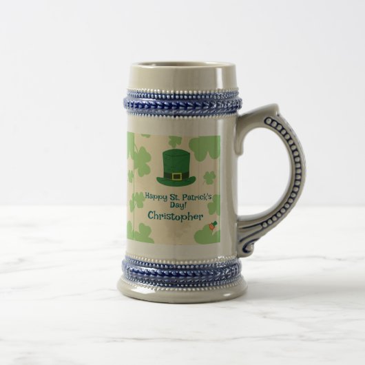 Shamrocks, leprechauns & Pot of Gold Stein ビールジョッキ (右)