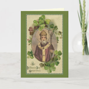 Shamrocks Prayer Irishセントパトリックの司教 カード
