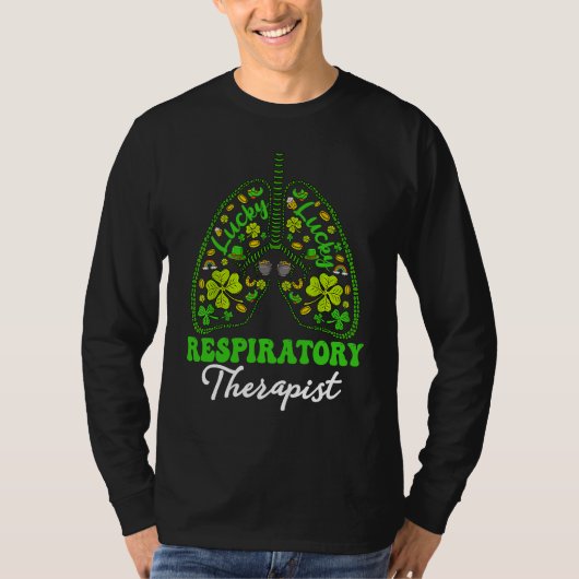 Shamrocks Respiratory Therapist RT St Patrick's Da Tシャツ (正面)