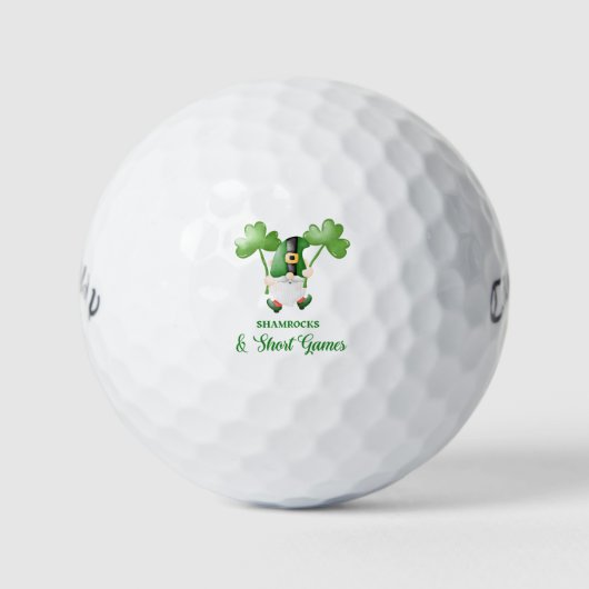 "Shamrocks & Short Games" セントパトリックデーの楽しみ ゴルフボール (正面)
