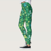 Shamrocks St. Patrick's Day Green Leggings レギンス (左)