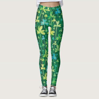 Shamrocks St. Patrick's Day Green Leggings レギンス