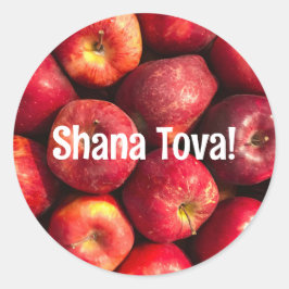 Shana Tovaアップルステッカー ラウンドシール