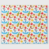 Shana Tova白い背景 ラッピングペーパー (フラット)