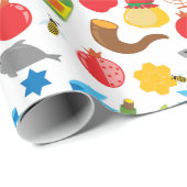 Shana Tova白い背景 ラッピングペーパー (ロールコーナー)