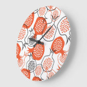 SHANA TOVA：ザクロのカード ラージ壁時計 (傾斜)