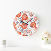 SHANA TOVA：ザクロのカード ラージ壁時計 (ホーム)