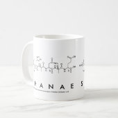 Shanaeペプチド名mug コーヒーマグカップ (正面左)