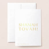 Shanah Tovah, Gray int. letters – シルバー/金ゴールド 箔カード (裏面封筒付き)