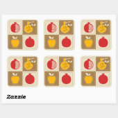 Shanah Tovah Rosh Hashanahのユダヤ人の新年 スクエアシール (シート)