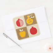 Shanah Tovah Rosh Hashanahのユダヤ人の新年 スクエアシール (封筒)