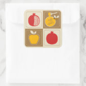 Shanah Tovah Rosh Hashanahのユダヤ人の新年 スクエアシール (バッグ)