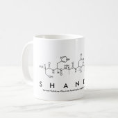 Shandraペプチド名mug コーヒーマグカップ (正面左)