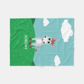 Shaneろば フリースブランケット (正面(横))