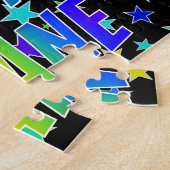 「SHANE」名、おもしろい「ハッピーバースデー」 ジグソーパズル (側面)