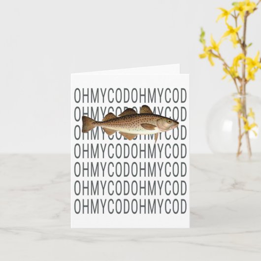 Shane Awesome - Oh My Cod Fish カード (黄色い花)