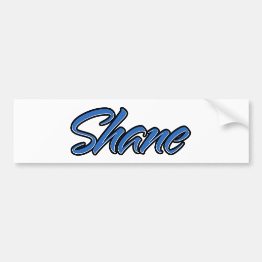 Shane Name blue Aufkleber Sticker Autoaufkleber バンパーステッカー (正面)