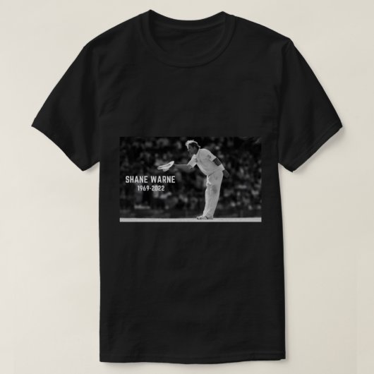 Shane Warne king of Spin RIP Death    Tシャツ (デザイン正面)