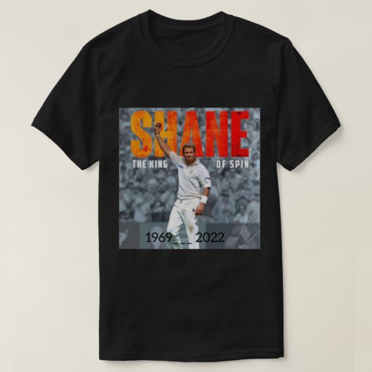 Shane Warne Rest In Love   Tシャツ (デザイン正面)