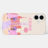 Shanghai China Pastel Travel Art Case-Mate iPhoneケース (裏面 (横))