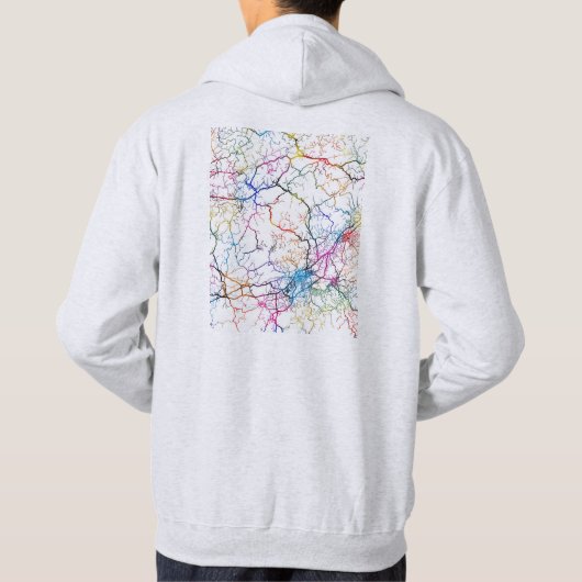 Shangrao China City Map パーカ (裏面)