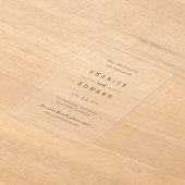 Shanice モダン Wedding日付を保存 アクリル招待状 (レイダウン)