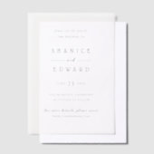Shanice モダン Wedding日付を保存 ベラム紙招待状 (オフセット)