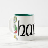 Shanleyのケルト族のドラゴンのマグ ツートーンマグカップ (正面左)