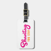 Shantayのとどまります ラゲッジタグ (正面縦)