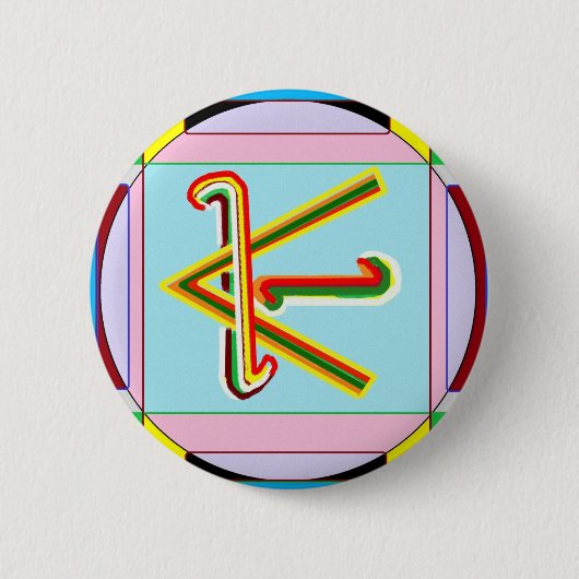 Shantiのすなわち平和: Karunaの霊気の治療の記号 缶バッジ (正面)