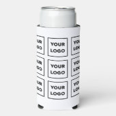 Shape Businessロゴのパターンの企業のスワッグ スリム缶クーラー (Seltzer正面)