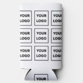 Shape Businessロゴのパターンの企業のスワッグ スリム缶クーラー (正面)