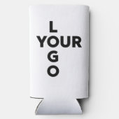 Shape Businessロゴの企業のスワッグ スリム缶クーラー (裏面)