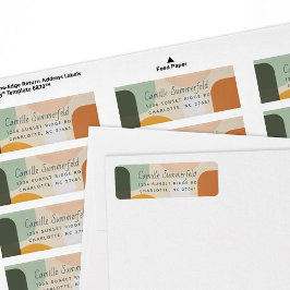 Shapesカラフルモダン差出人住所 ラベル