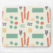 Shapesモダンオーガニックマウスパッド | レトロ暖水兵 マウスパッド (正面)