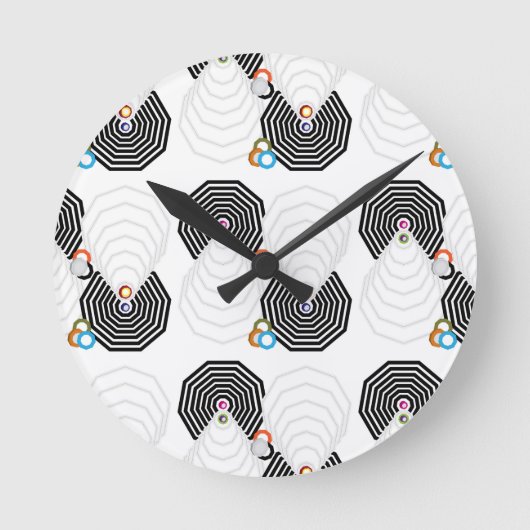 Shapes and Colors Bath Towel Set ラウンド壁時計 (正面)