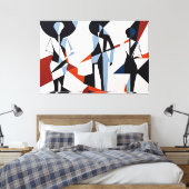 Shapes in Dialogue キャンバスプリント (インサイチュ (寝室))