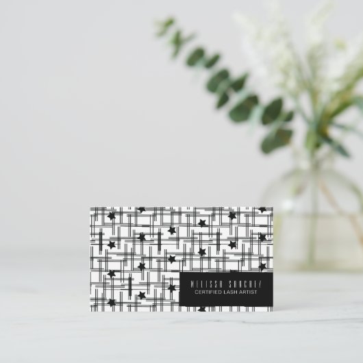Shapes Lines and Stars白黒 名刺 (スタンド正面)