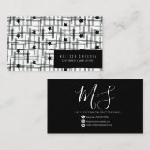 Shapes Lines and Stars白黒 名刺 (正面/裏面)