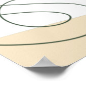 Shapes Script 3テーブルスモール結婚のシーティングチャート ポスター (角)