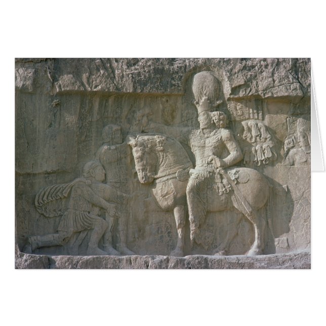 Shapur Iおよび吉草根Sassanian王 (正面横)