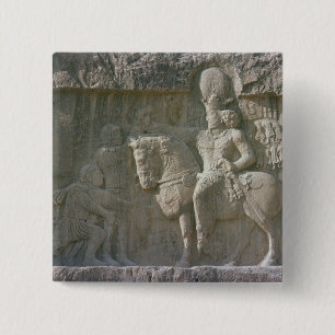 Shapur Iおよび吉草根Sassanian王 缶バッジ