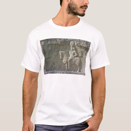 Shapur Iおよび吉草根Sassanian王 Tシャツ (正面)