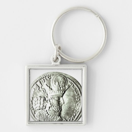 Shapur IIのプロフィールを描写する硬貨 キーホルダー (正面)