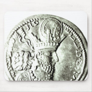 Shapur IIのプロフィールを描写する硬貨 マウスパッド