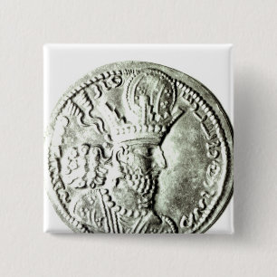 Shapur IIのプロフィールを描写する硬貨 缶バッジ
