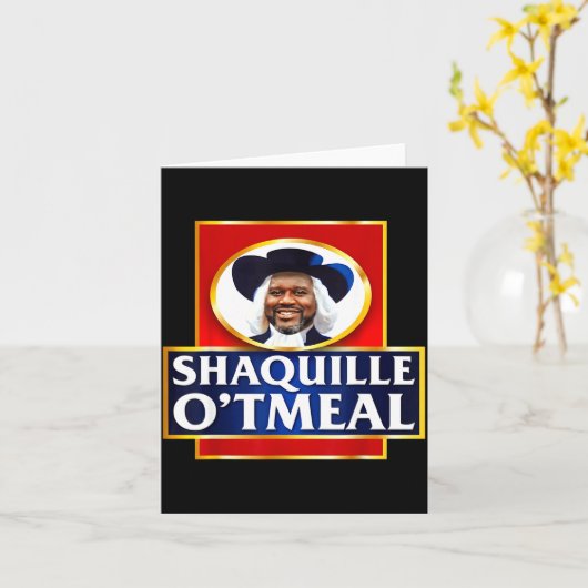 Shaquille Oatmeal Funny Meme  カード (黄色い花)